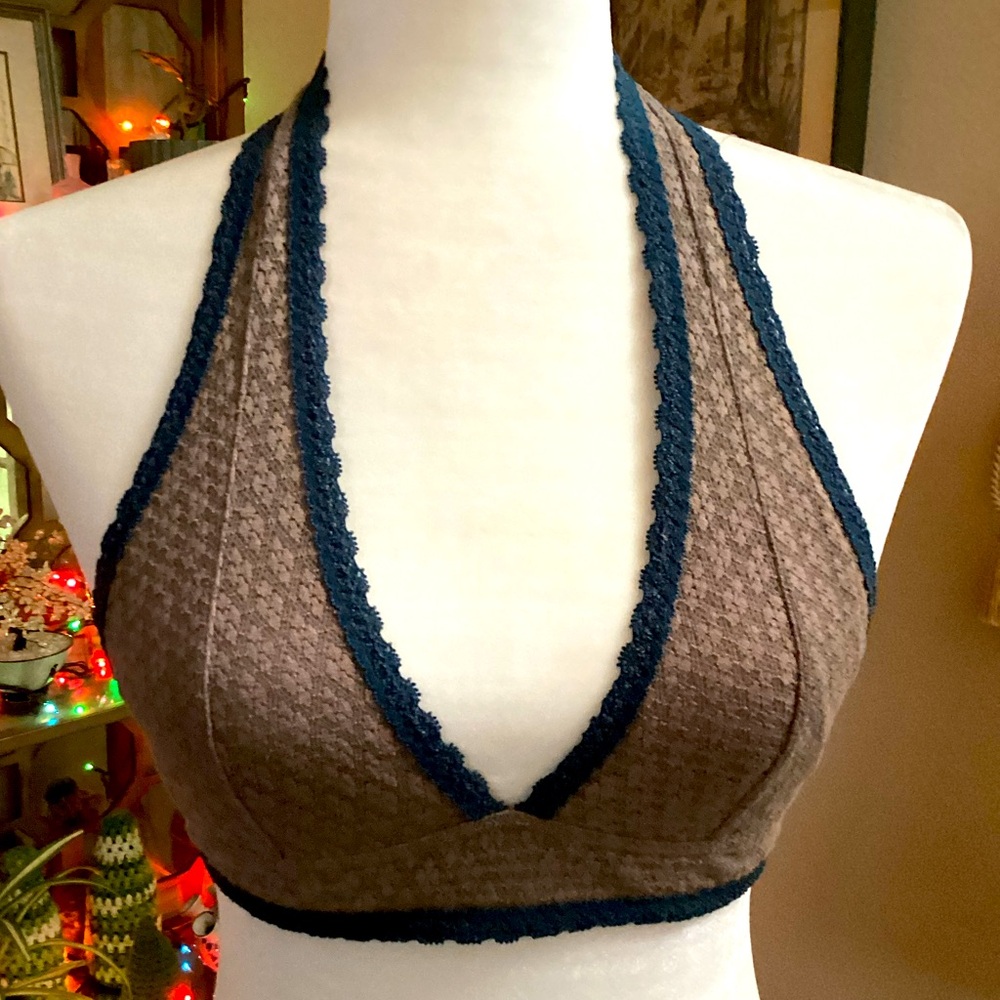 Intimately Free People, retro halter bralette